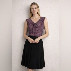 Purple Sheer Covington Woman Layered Blouse Size Medium